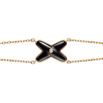 [Elara jewelsry ]JEUX BRACELET ONYX PINK GOLD 1 DIAMOND