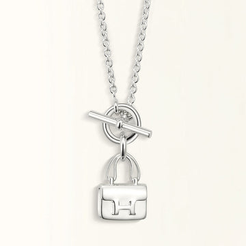 [Elara jewelsry ]POP H PEDANT SILVER NECKLACE