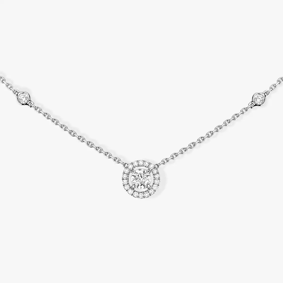 [Elara jewelsry]Diamond Necklace 0,20ct Brilliant Shape Joy