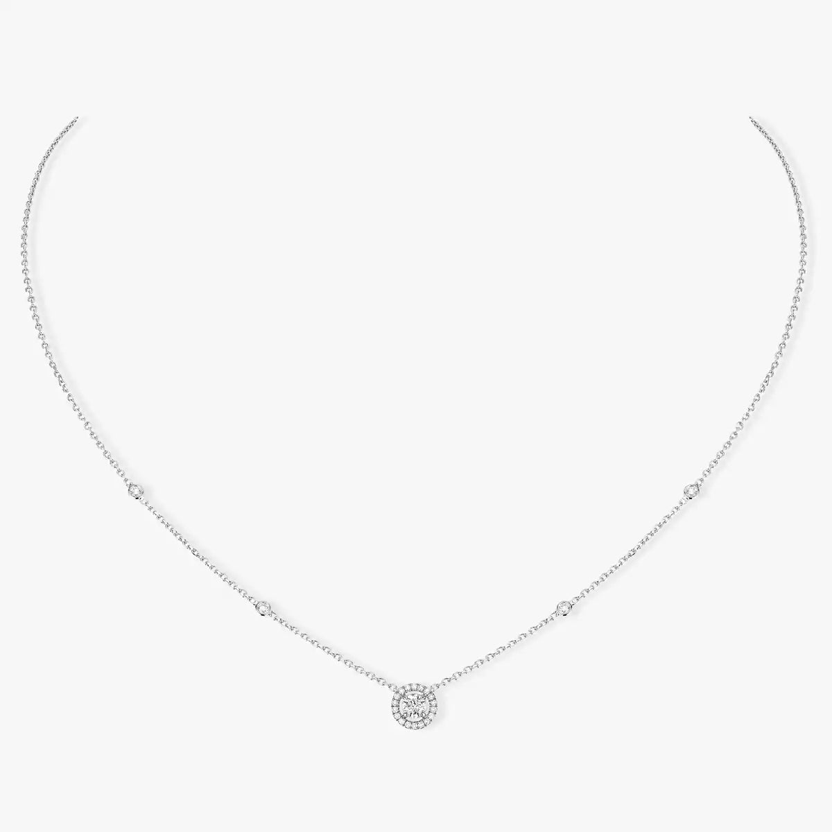 [Elara jewelsry]Diamond Necklace 0,20ct Brilliant Shape Joy