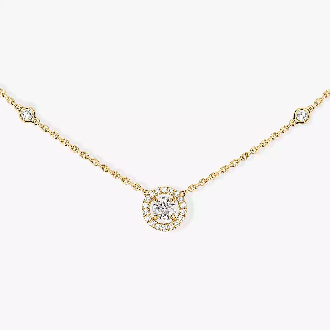 [Elara jewelsry]Diamond Necklace 0,20ct Brilliant Shape Joy