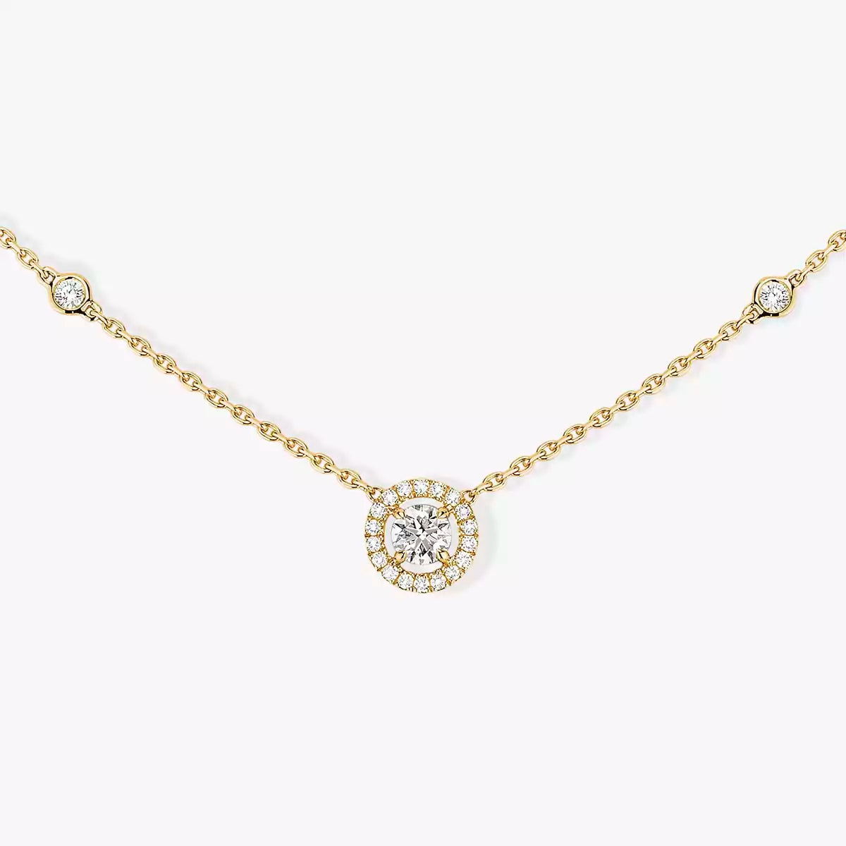 [Elara jewelsry]Diamond Necklace 0,20ct Brilliant Shape Joy