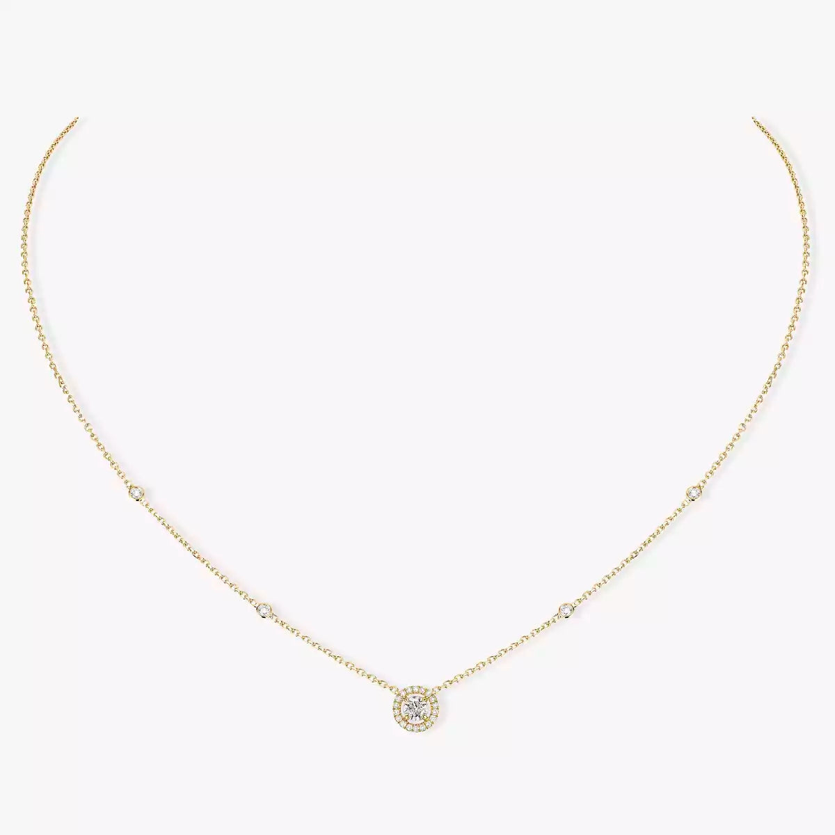 [Elara jewelsry]Diamond Necklace 0,20ct Brilliant Shape Joy