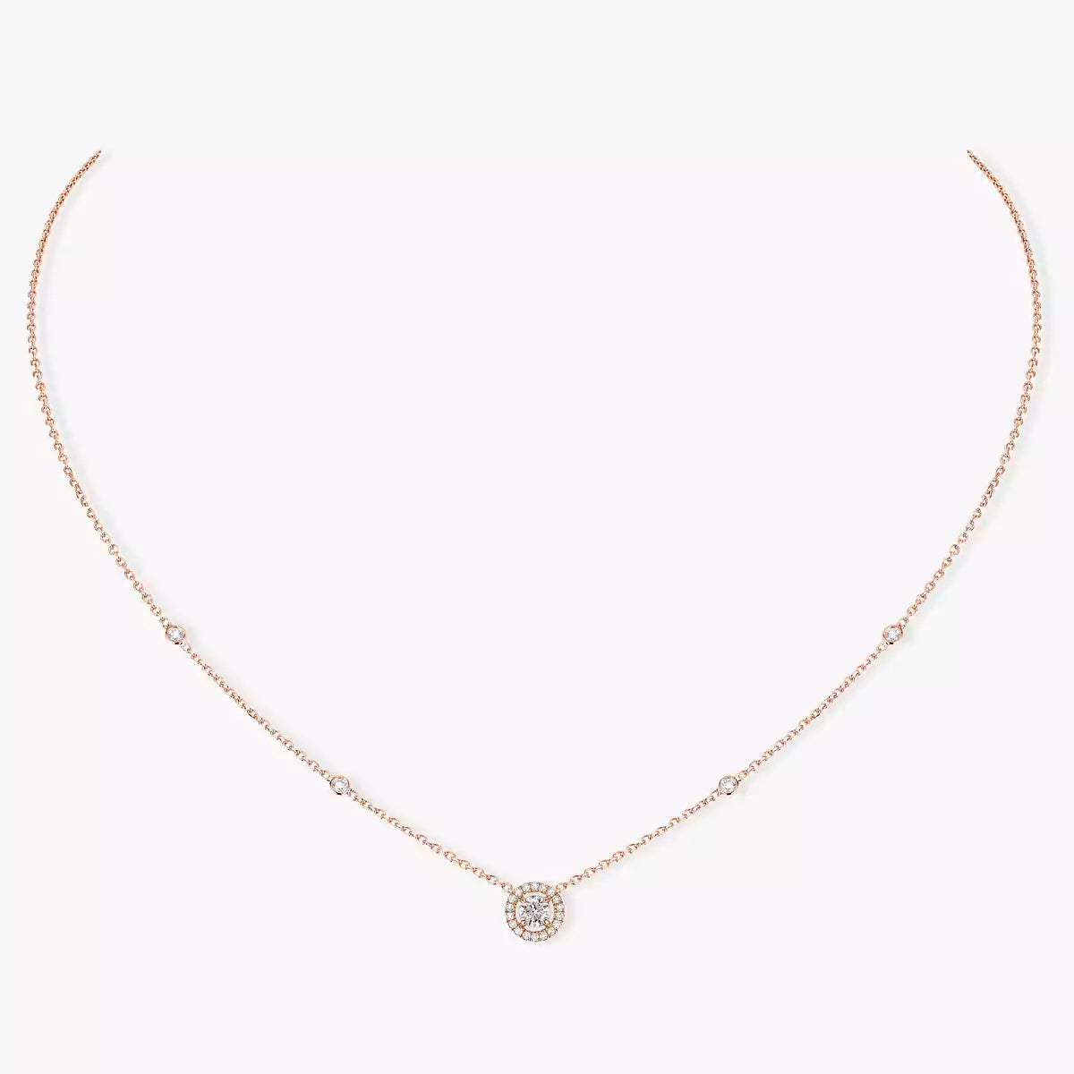 [Elara jewelsry]Diamond Necklace 0,20ct Brilliant Shape Joy