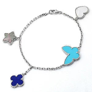[Elara jewelsry ]LUCKY SPRING SILVER BRACELET 4 MOTIF