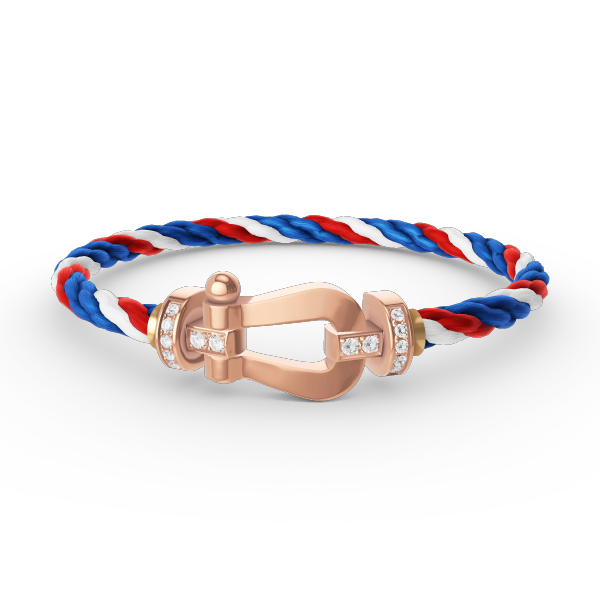 [Elara jewelsry ]FORCE LARGE HORSESHOE HALF DIAMOND BRACELET ROSE GOLD