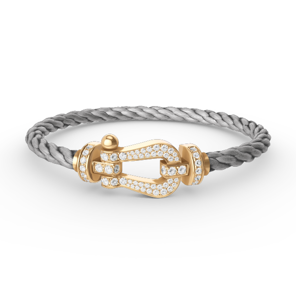 [Elara jewelsry ]FORCE LARGE HORSESHOE FULL DIAMOND BRACELET GOLD