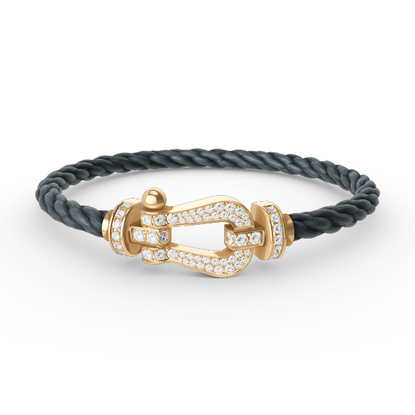 [Elara jewelsry ]FORCE LARGE HORSESHOE FULL DIAMOND BRACELET GOLD