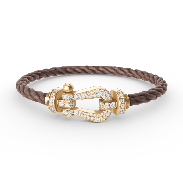 [Elara jewelsry ]FORCE LARGE HORSESHOE FULL DIAMOND BRACELET GOLD