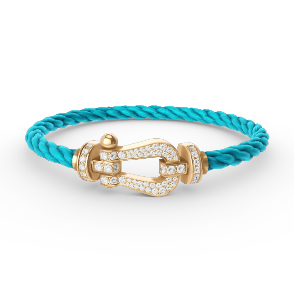 [Elara jewelsry ]FORCE LARGE HORSESHOE FULL DIAMOND BRACELET GOLD