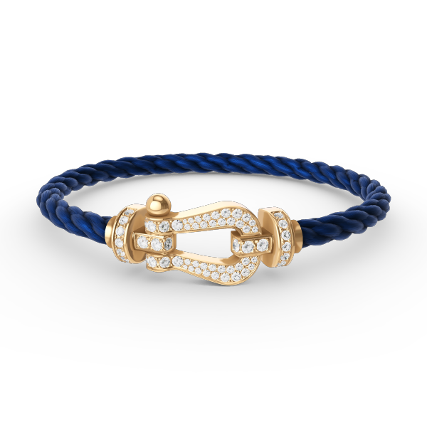 [Elara jewelsry ]FORCE LARGE HORSESHOE FULL DIAMOND BRACELET GOLD