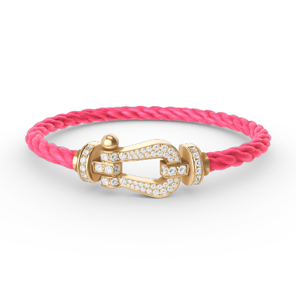 [Elara jewelsry ]FORCE LARGE HORSESHOE FULL DIAMOND BRACELET GOLD