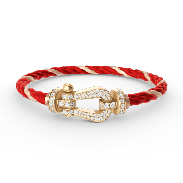 [Elara jewelsry ]FORCE LARGE HORSESHOE FULL DIAMOND BRACELET GOLD