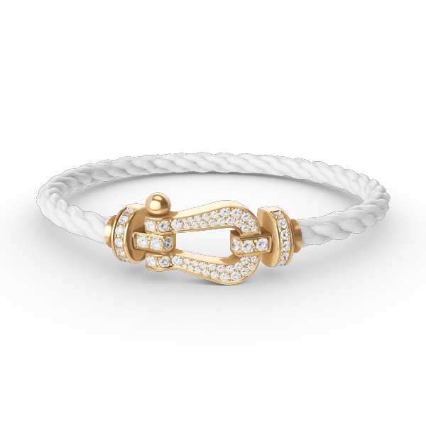 [Elara jewelsry ]FORCE LARGE HORSESHOE FULL DIAMOND BRACELET GOLD
