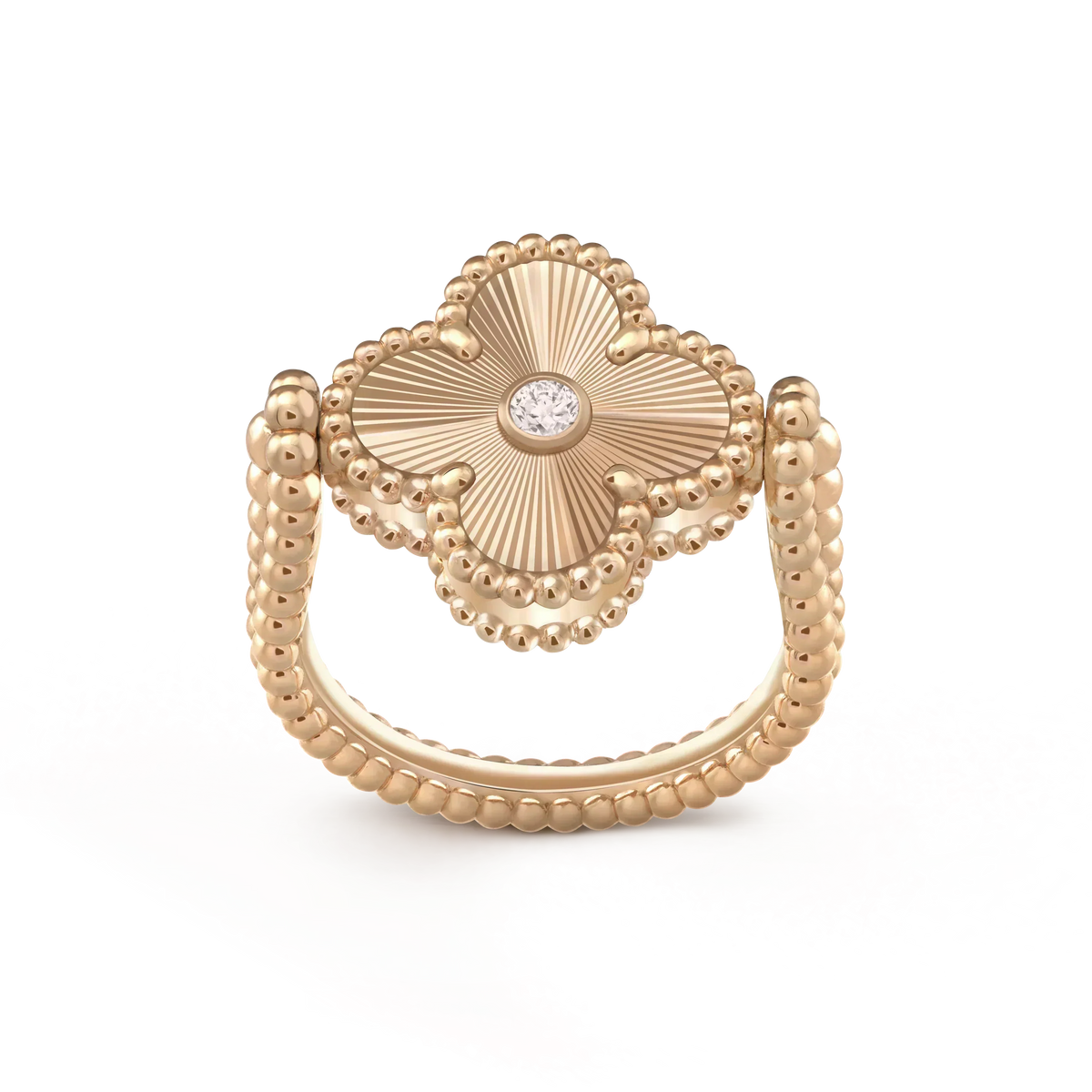 [Elara jewelsry ]CLOVER RIVERSIBLE PINK GOLD RING