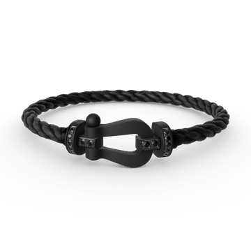 [Elara jewelsry ]FORCE LARGE SERIES HORSESHOE BLACK SAMURAI BRACELET