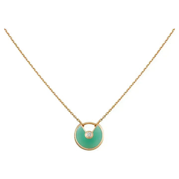 [Elara jewelsry ]AMULETTE GOLD MALACHITE NECKLACE