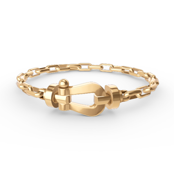 [Elara jewelsry ]FORCE LARGE HORSESHOE CLASP  METAL BRACELET