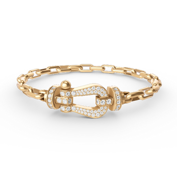 [Elara jewelsry ]FORCE LARGE HORSESHOE CLASP  METAL BRACELET