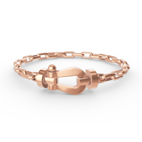 [Elara jewelsry ]FORCE LARGE HORSESHOE CLASP  METAL BRACELET