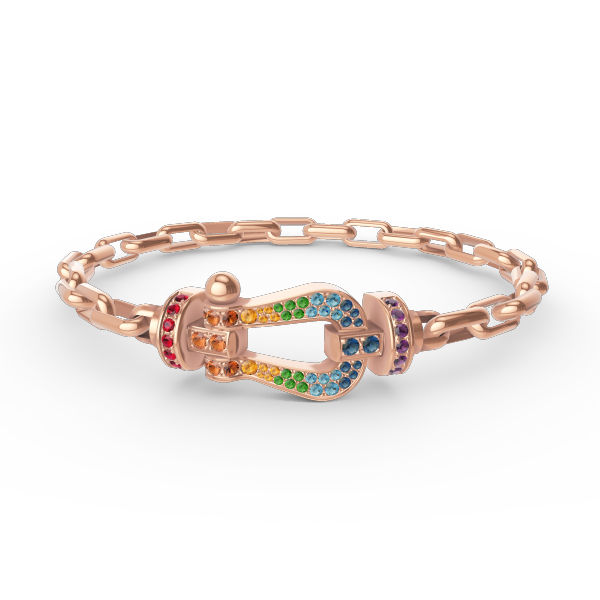 [Elara jewelsry ]FORCE LARGE HORSESHOE CLASP  METAL BRACELET