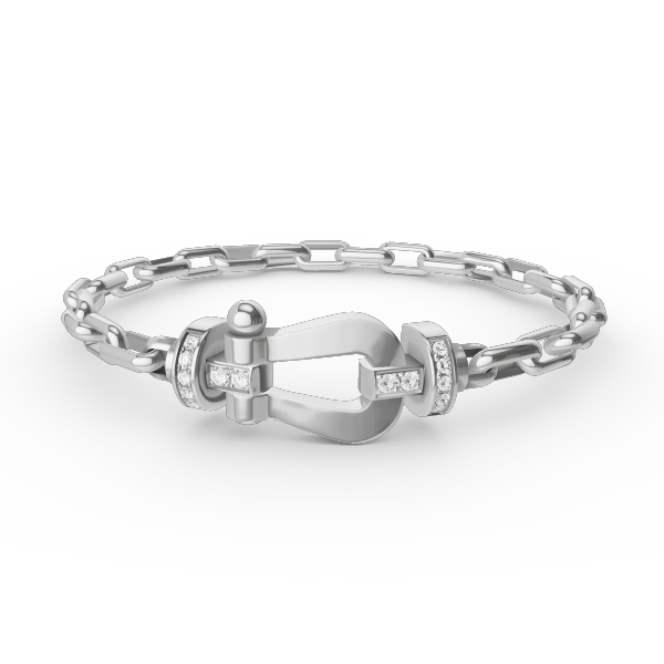 [Elara jewelsry ]FORCE LARGE HORSESHOE CLASP  METAL BRACELET