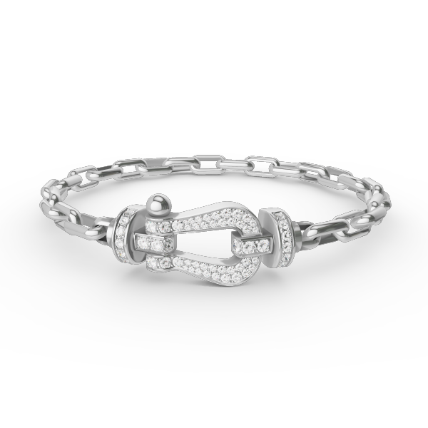 [Elara jewelsry ]FORCE LARGE HORSESHOE CLASP  METAL BRACELET