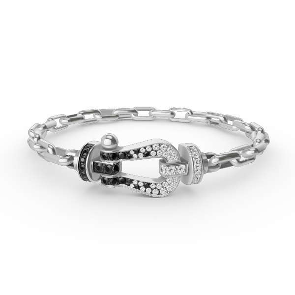 [Elara jewelsry ]FORCE LARGE HORSESHOE CLASP  METAL BRACELET