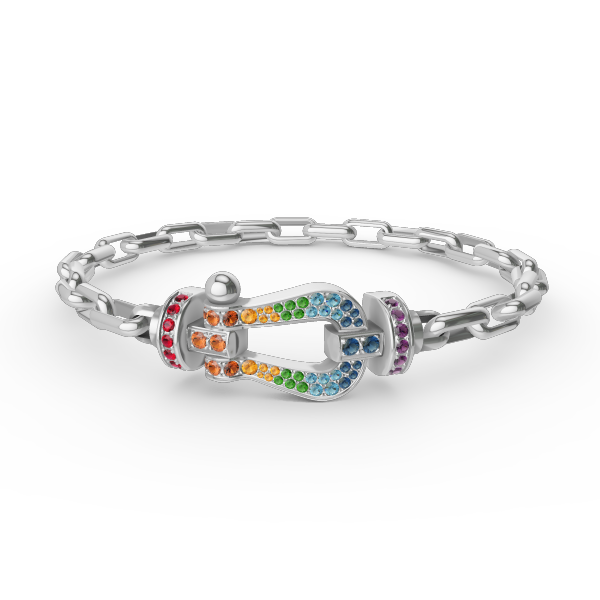 [Elara jewelsry ]FORCE LARGE HORSESHOE CLASP  METAL BRACELET