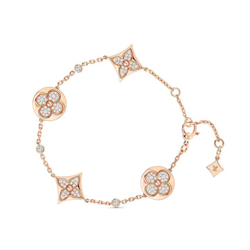 [Elara jewelsry ]STAR AND SUN 4 MOTIFS GOLD DIAMONDS BRACELET