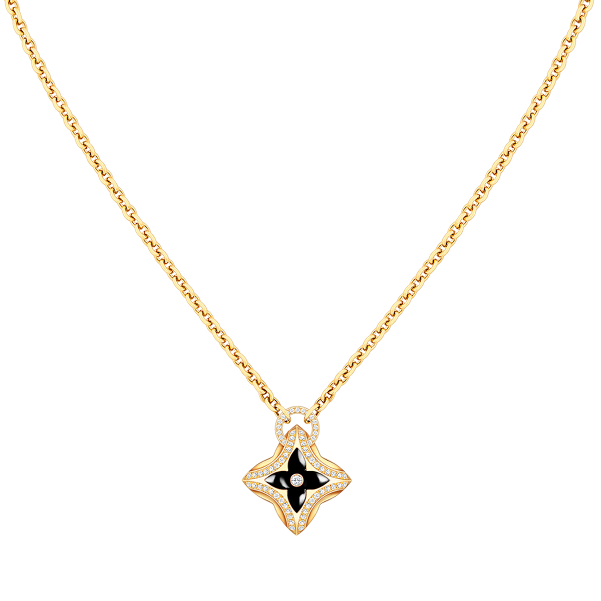 [Elara jewelsry ]STAR PEDANT PINK GOLD DIAMOND NECKLACE