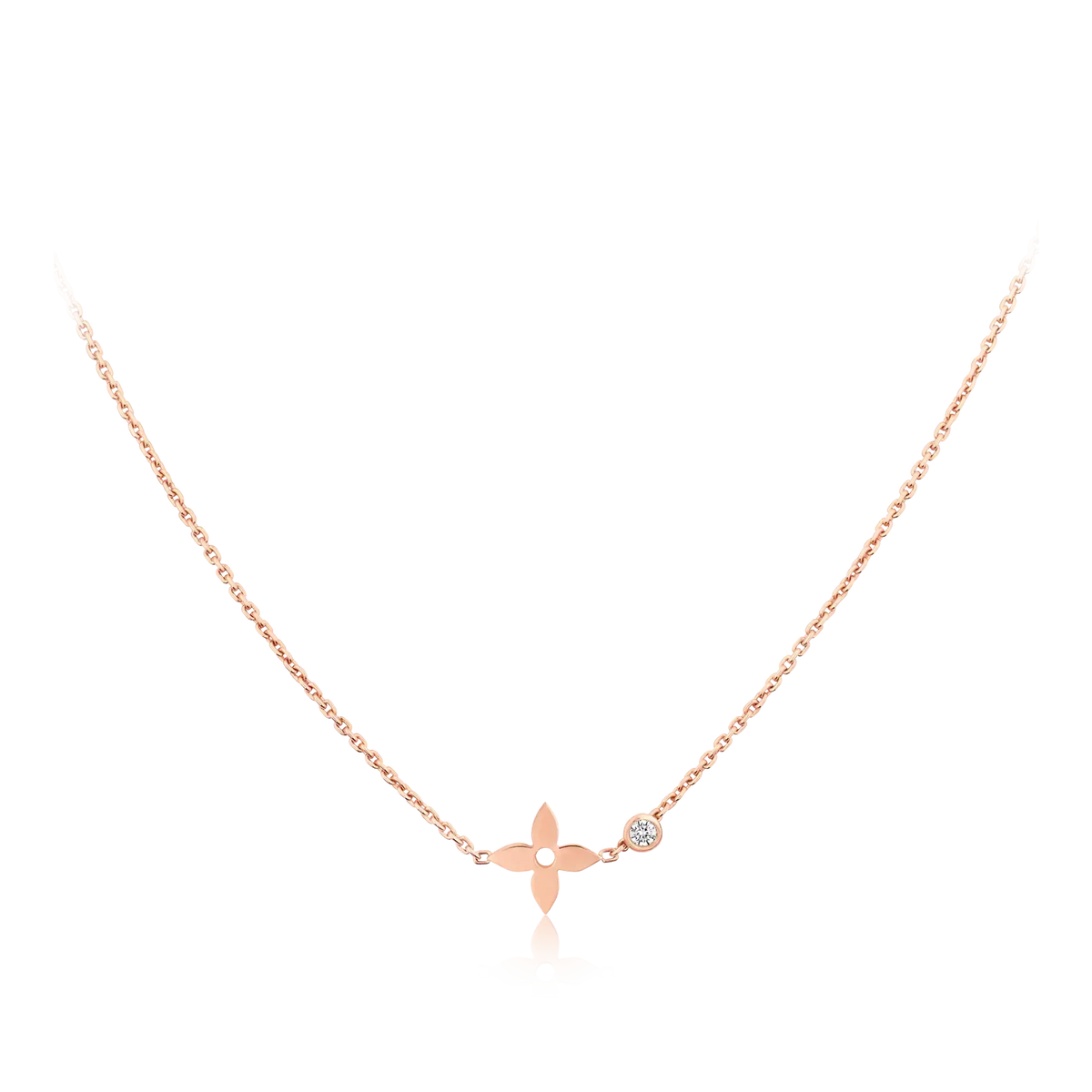 [Elara jewelsry ]BLOSSOM PENDANT PINK GOLD AND DIAMOND