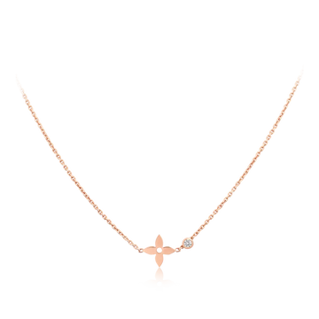 [Elara jewelsry ]BLOSSOM PENDANT PINK GOLD AND DIAMOND