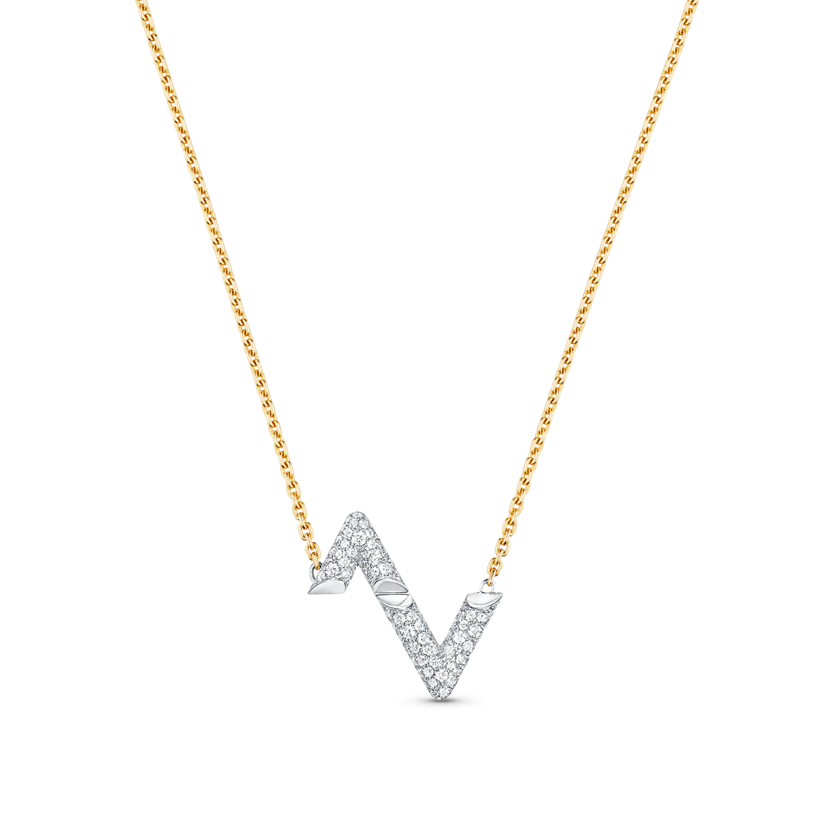 [Elara jewelsry ]VOLT SILVER DIAMOND PEDANT NECKLACE