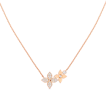 [Elara jewelsry ]STAR BLOSSOM NECKLACE PINK GOLD DIAMONDS