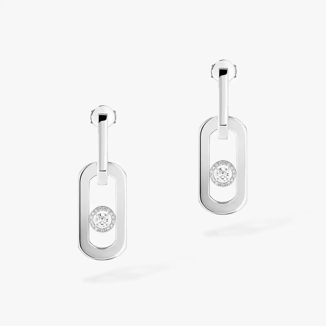 [Elara jewelsry]So Move XL Diamond Pendant Earrings