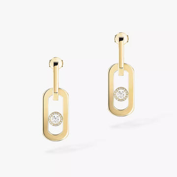 [Elara jewelsry]So Move XL Diamond Pendant Earrings
