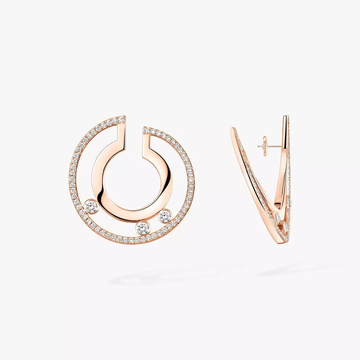 [Elara jewelsry] Move Romane Small Diamond Hoop Earrings