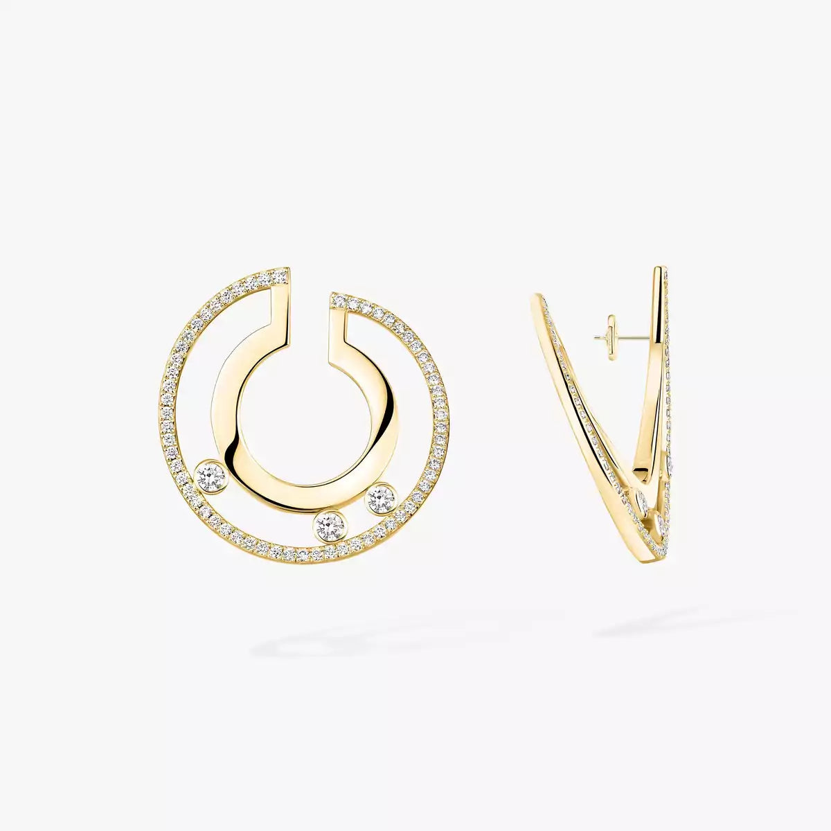 [Elara jewelsry] Move Romane Small Diamond Hoop Earrings