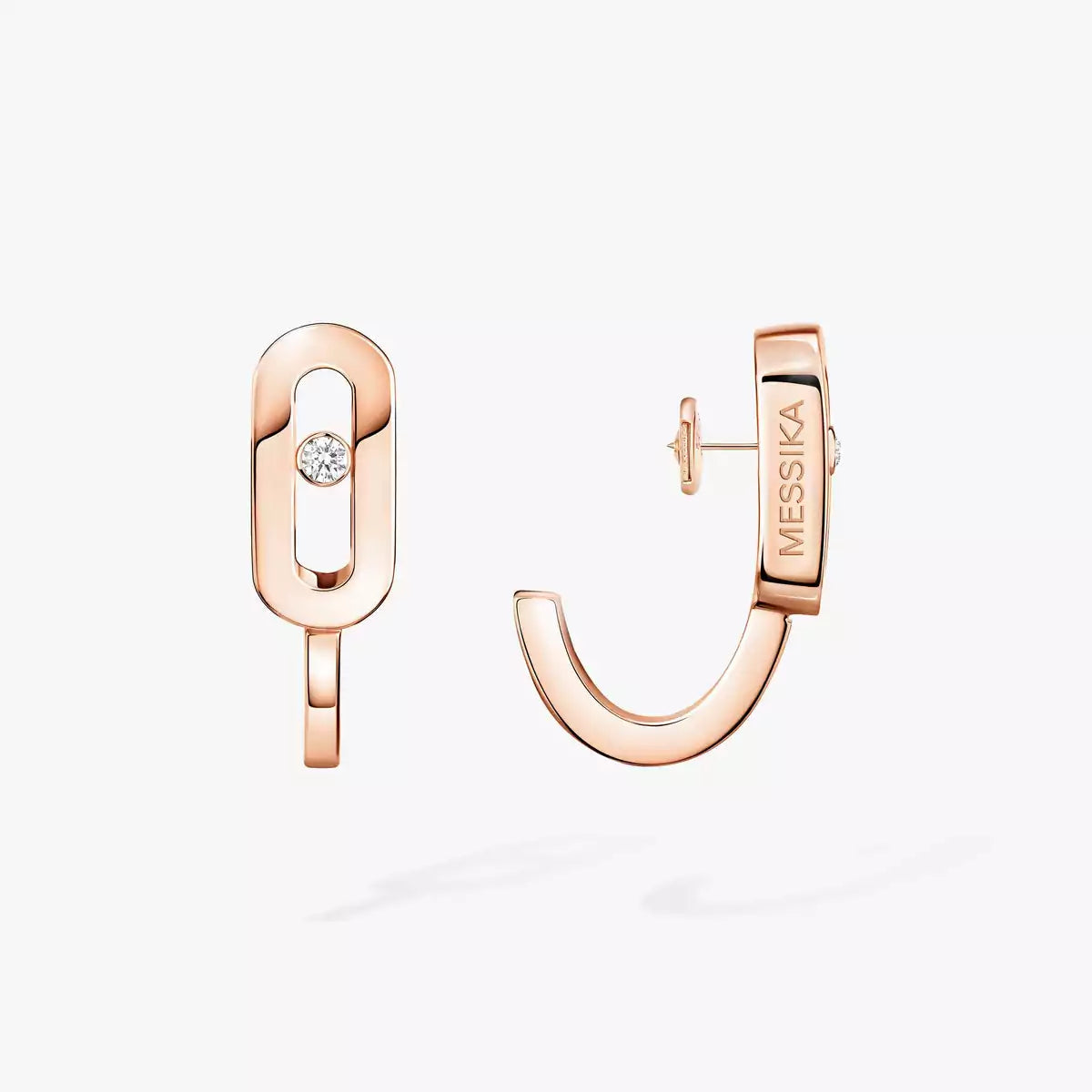 [Elara jewelsry]Diamond Mini Hoop Earrings Move Classique