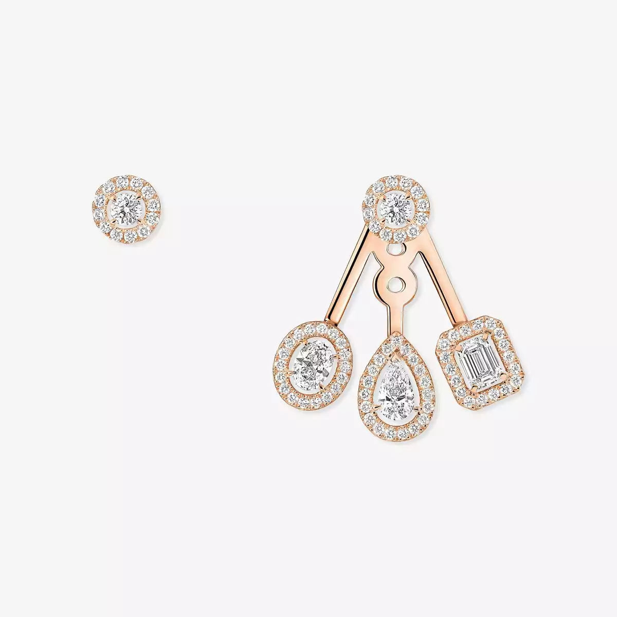 [Elara jewelsry] My Twin Trio  Diamond Earrings