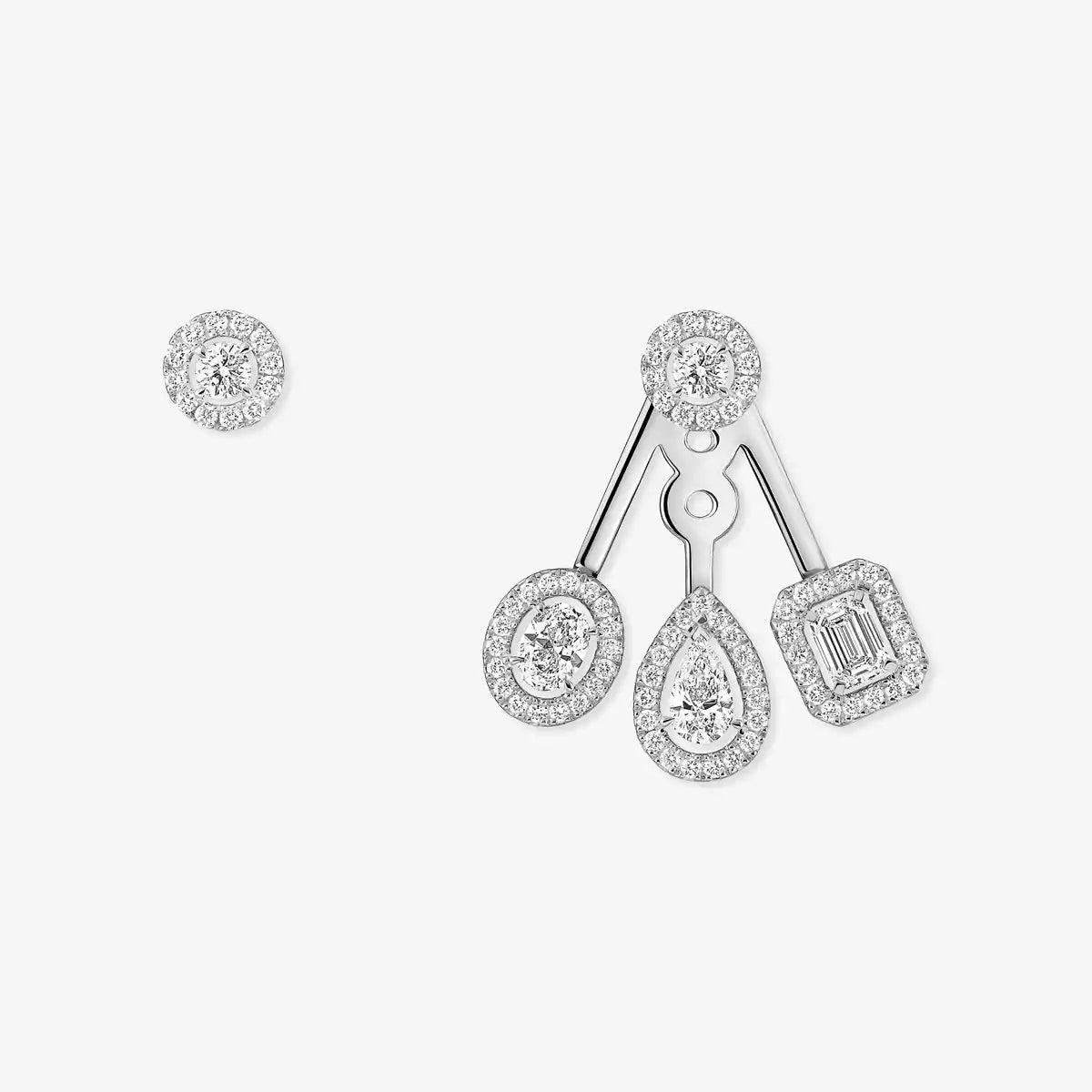 [Elara jewelsry] My Twin Trio  Diamond Earrings