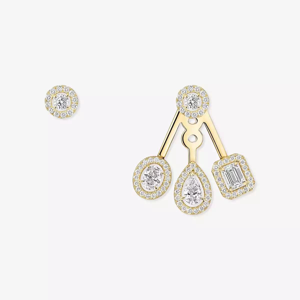 [Elara jewelsry] My Twin Trio  Diamond Earrings