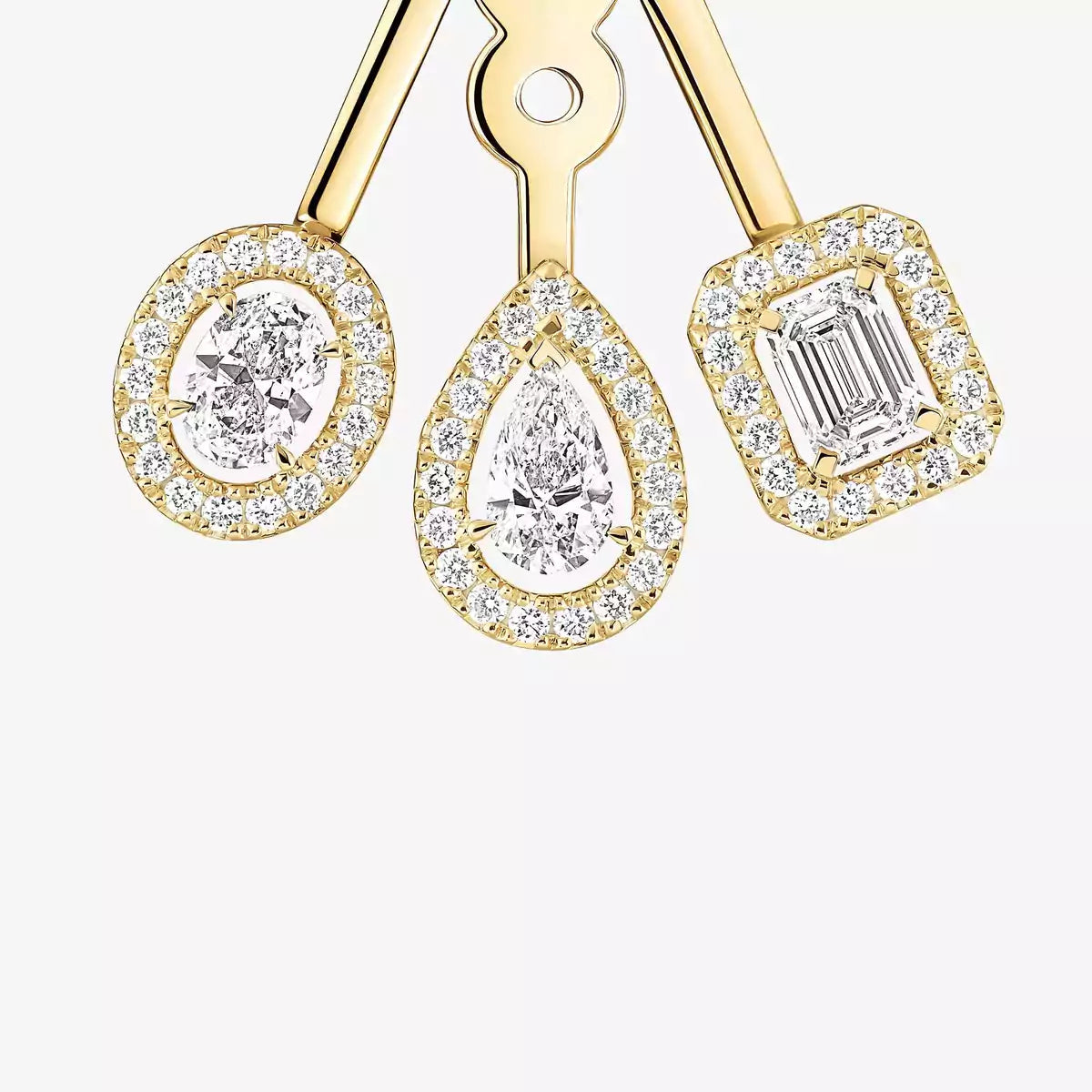 [Elara jewelsry] My Twin Trio  Diamond Earrings