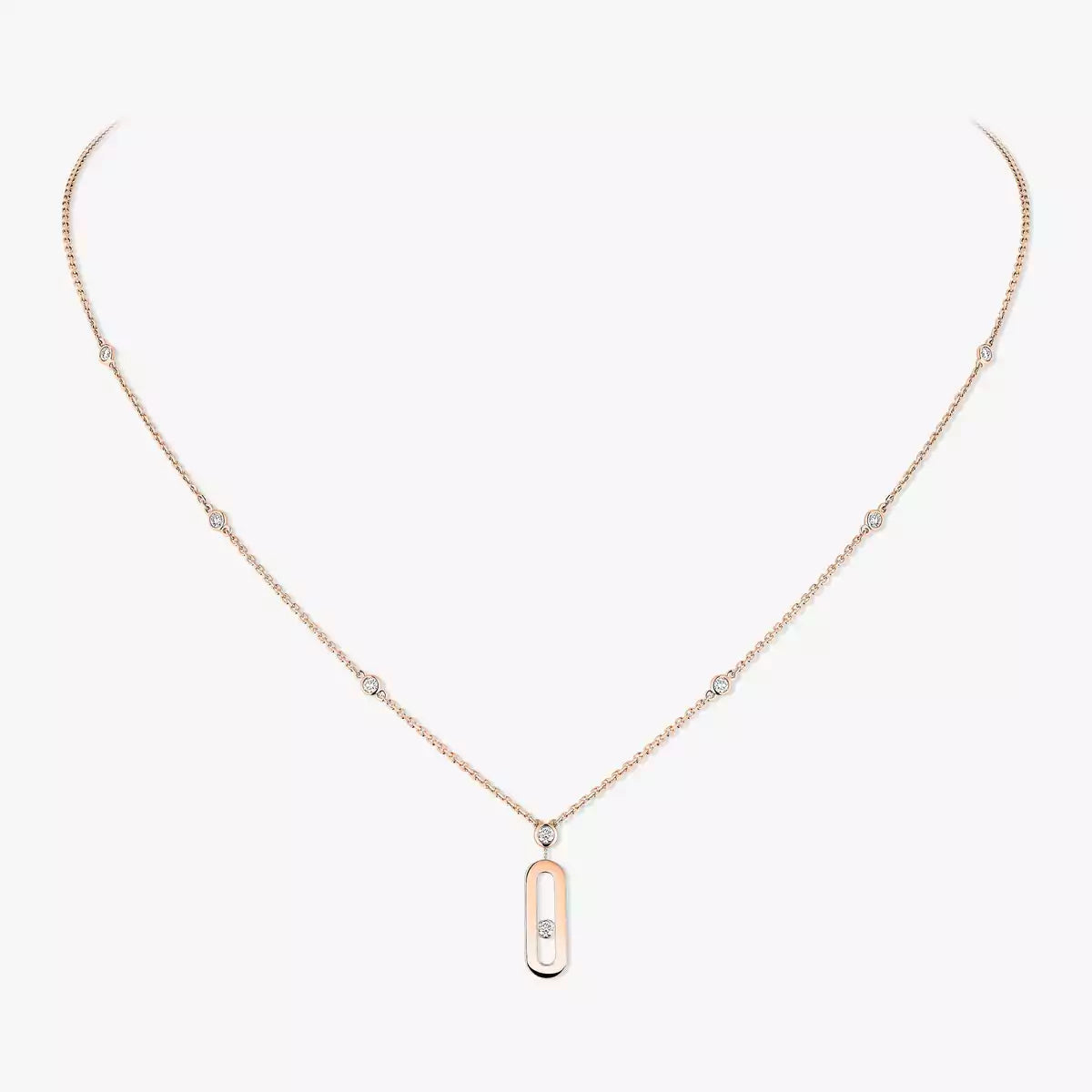 [Elara jewelsry] Move Uno Gold Diamond Long Necklace