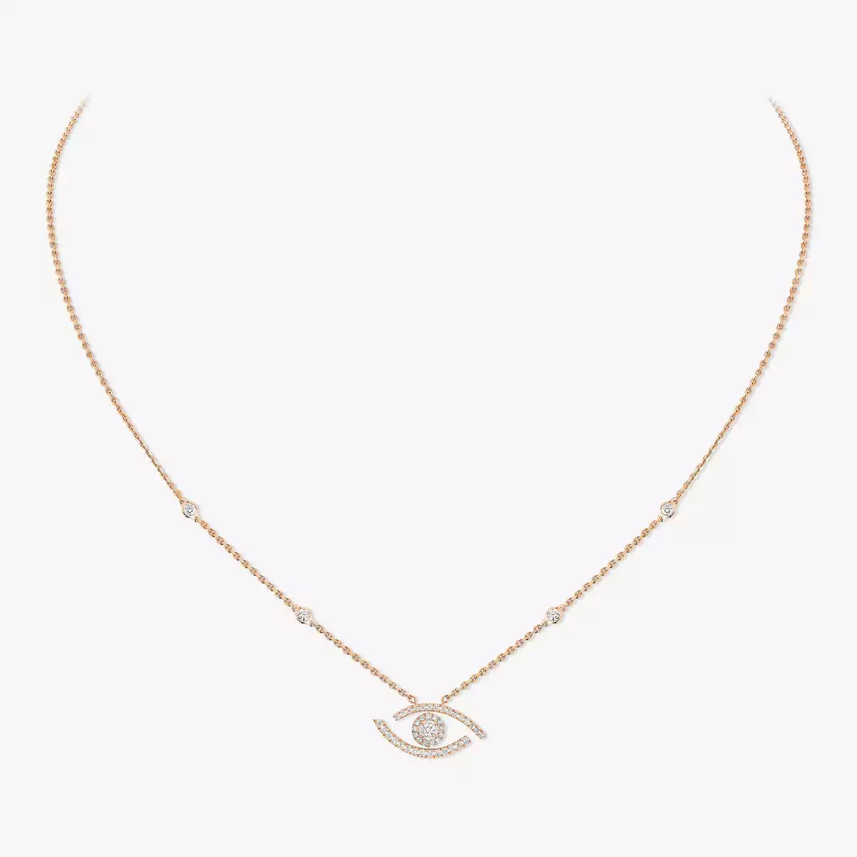 [Elara jewelsry]Pave_ Diamond Necklace Lucky Eye