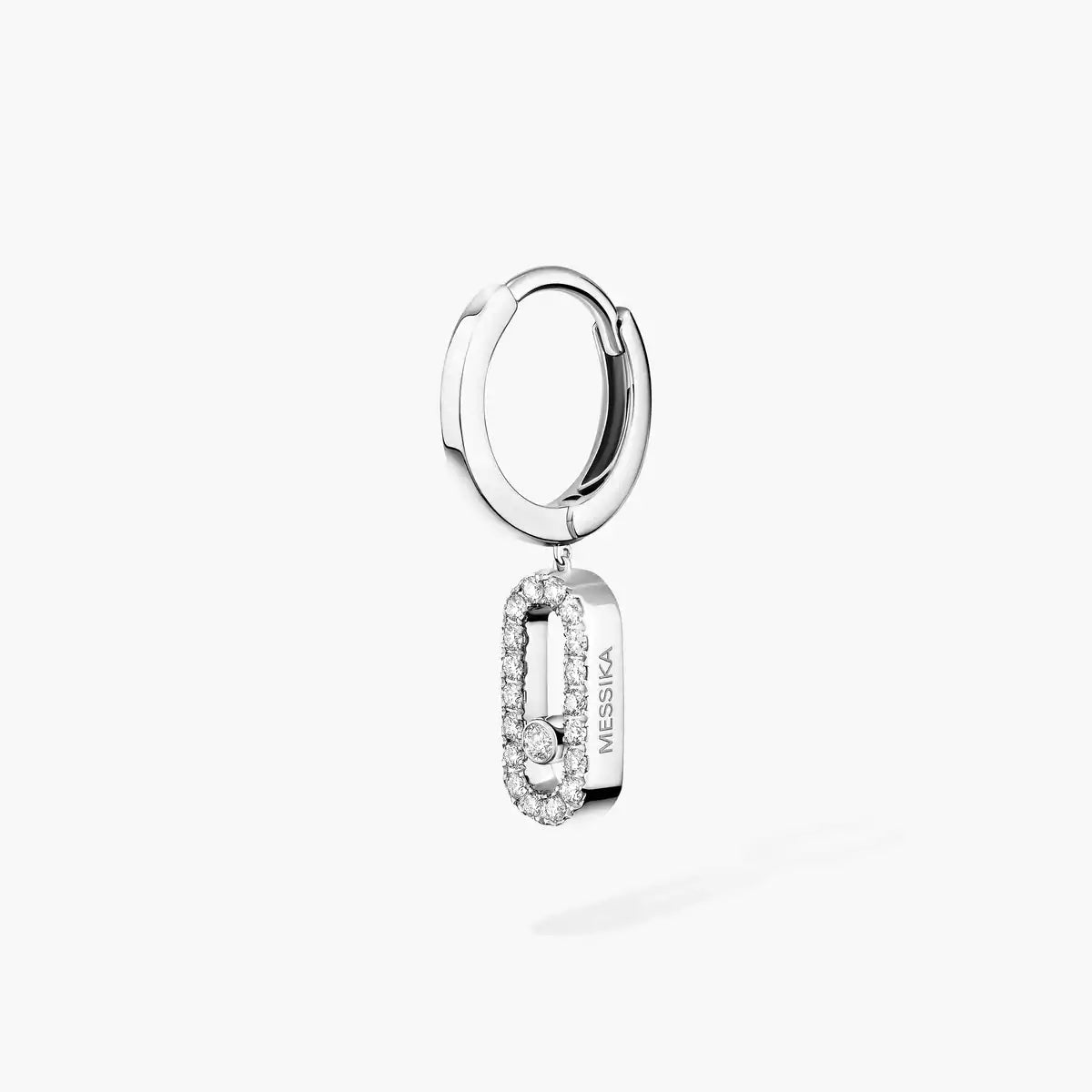[Elara jewelsry]Move Uno Single Diamond Hoop Earring