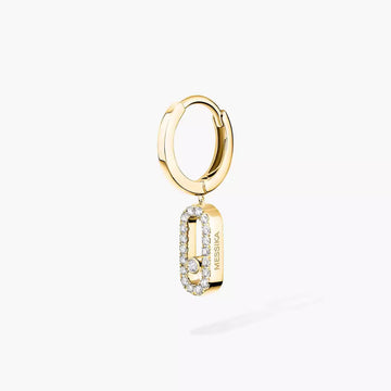 [Elara jewelsry]Move Uno Single Diamond Hoop Earring