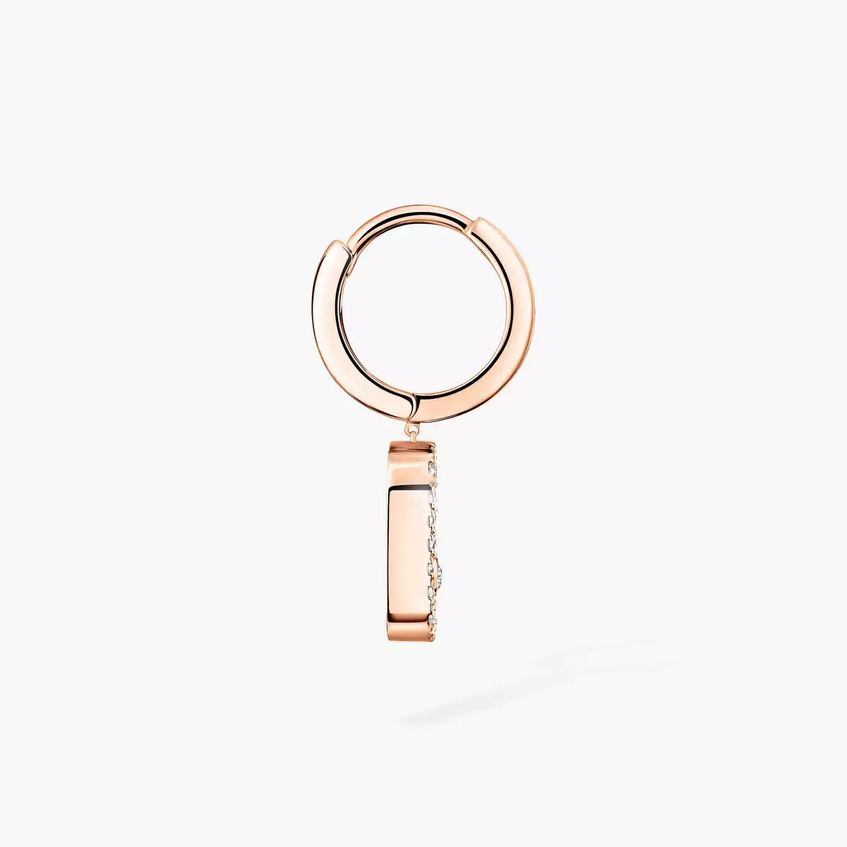 [Elara jewelsry]Move Uno Single Diamond Hoop Earring