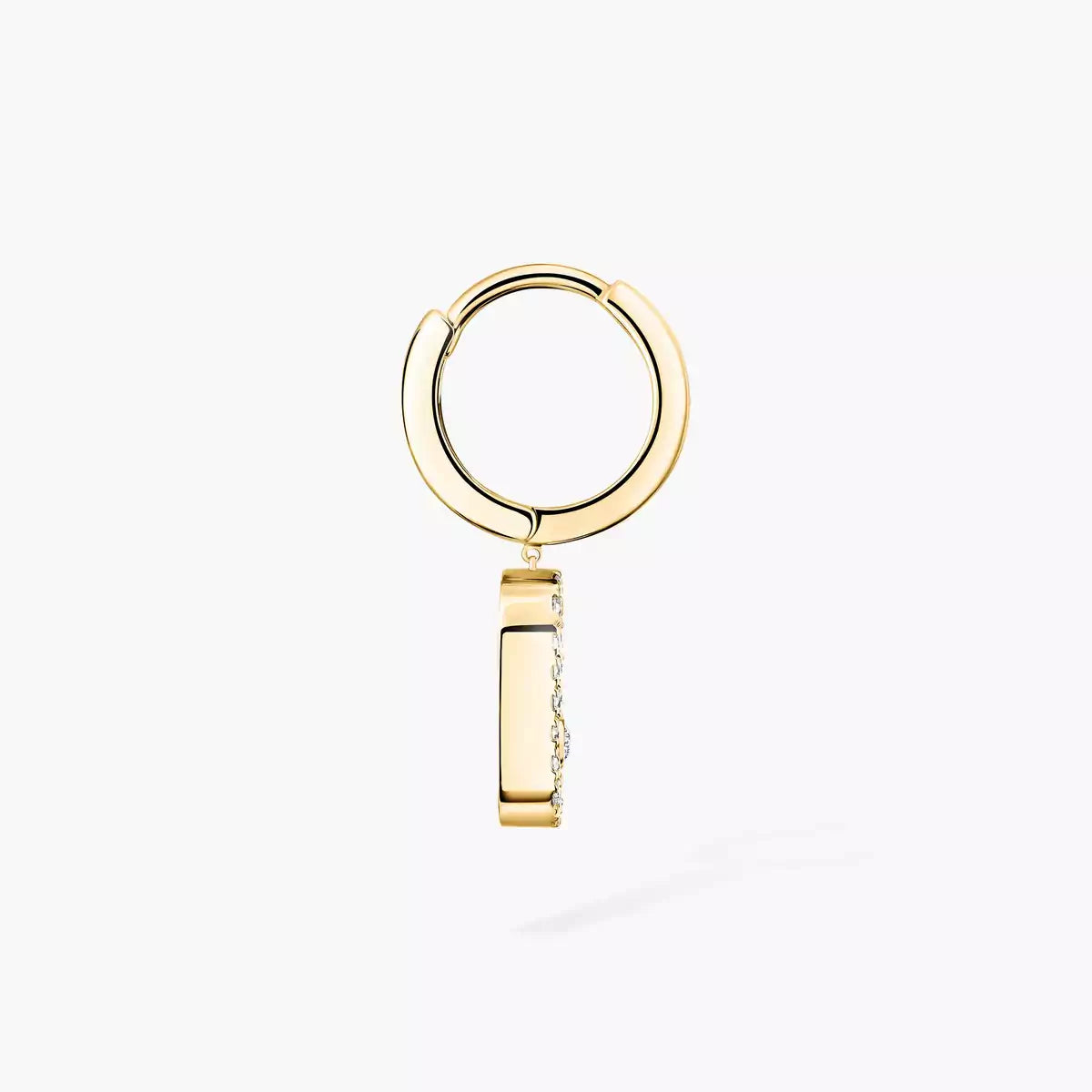 [Elara jewelsry]Move Uno Single Diamond Hoop Earring